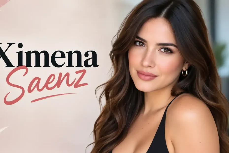 Ximena Saenz smiling with long wavy brown hair and wearing a black top