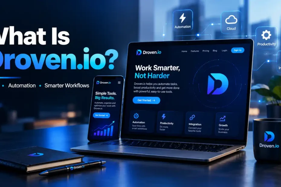 What is Droven.io featuring a modern technology dashboard, automation tools, and productivity features